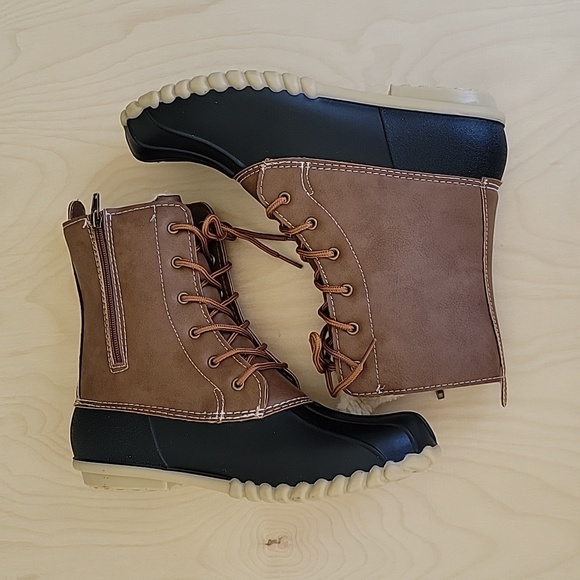 Women's Winter Rain Boots Waterproof Zipper Boots - Picture 5 of 8